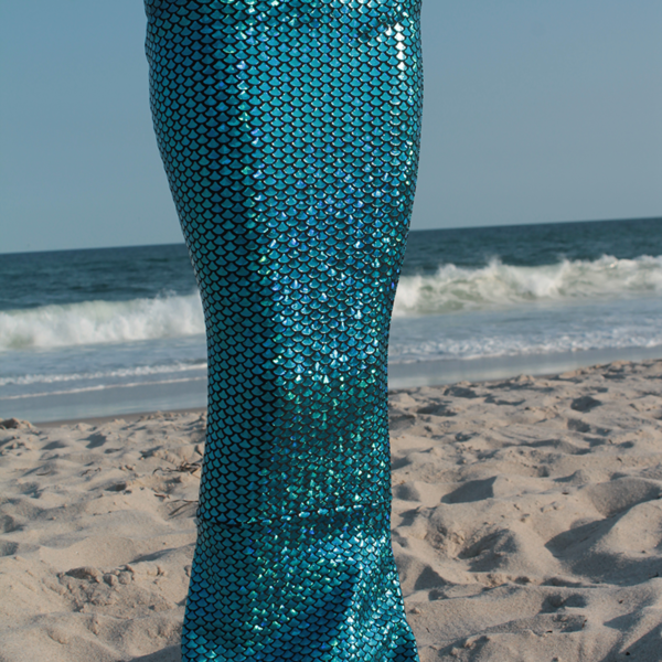 swimmable mermaid tail blue fish scale