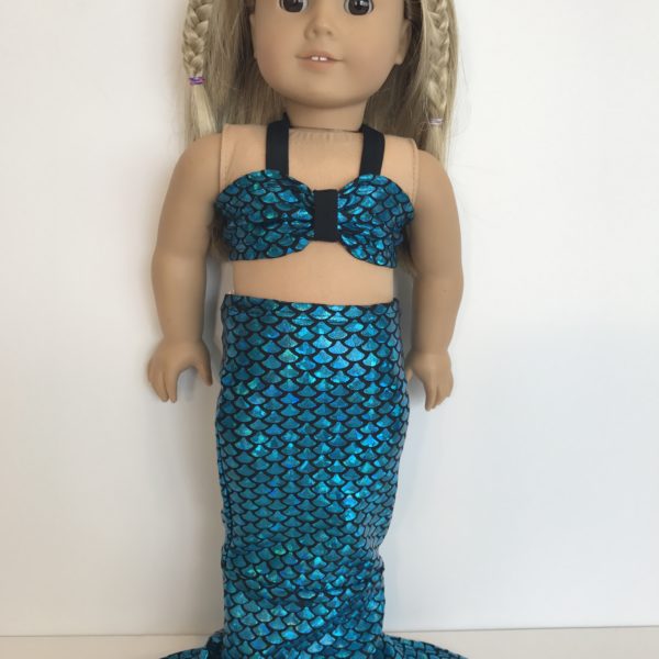 Doll Outfit - Blue Fish Scale